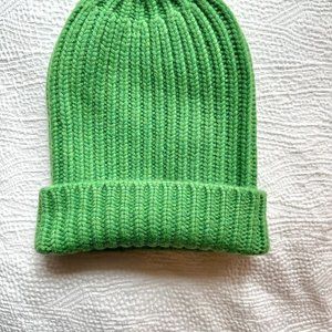 100% Cashmere Seafoam Green Knit Beanie